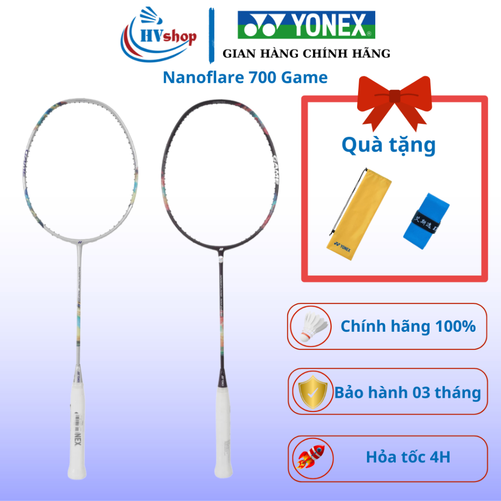 Vợt cầu lông Yonex Nanoflare 700 Game chính hãng, bảo hành 03 tháng, quà tặng hấp dẫn - HVShop