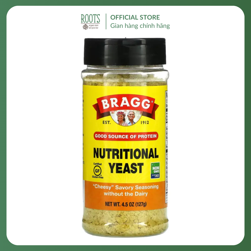 BRAGG - Men Dinh Dưỡng, Nutritional Yeast, Gluten Free, 4.5 oz (127g)