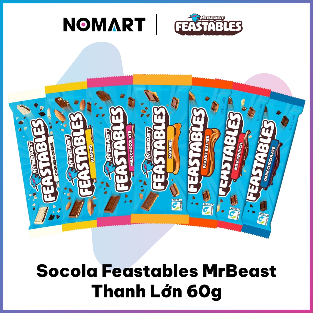 Socola Feastables MrBeast (Thanh 60g) HOẢ TỐC