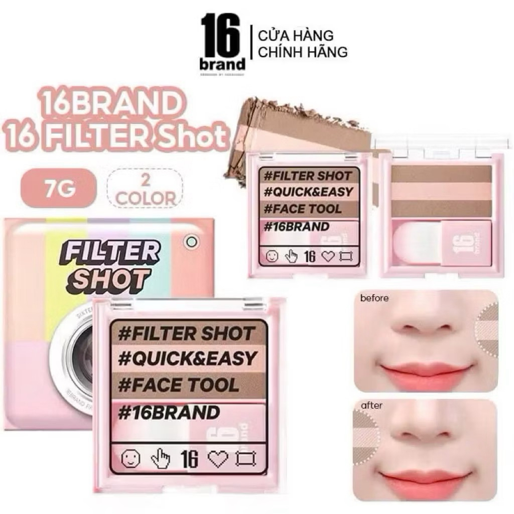 Pass phấn tạo khối 16brand filter shot (date 2027)