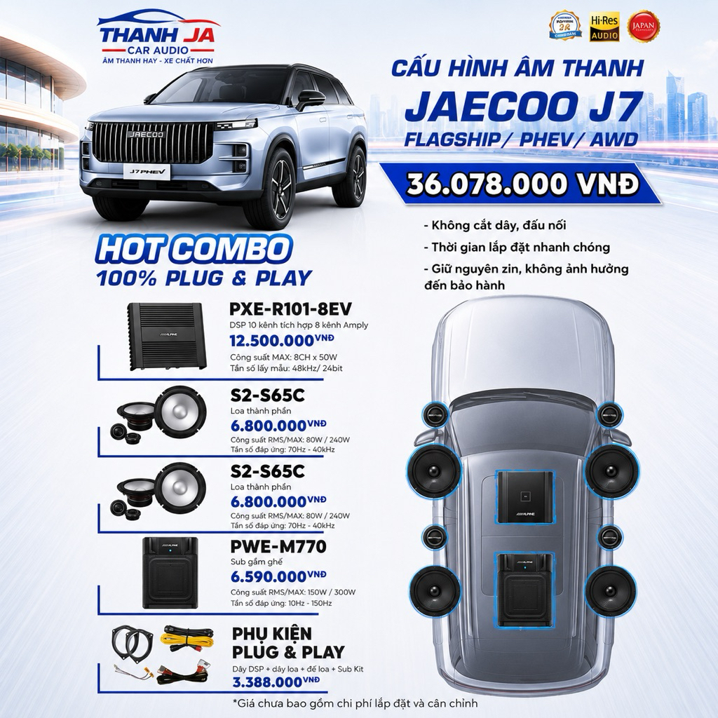 ÂM THANH XE JAECOO J7 , LOA XE JAECOO J7