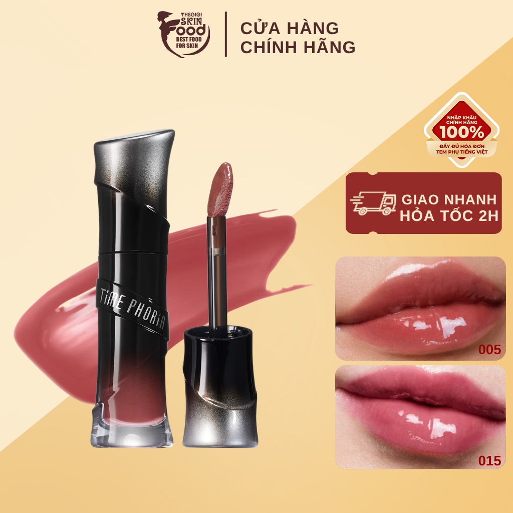 Son Bóng Hiệu Ứng 3D Time Phoria Căng Mọng, Nhẹ Môi Lunara Frost 3D Lip Gloss ThegioiSkinfood