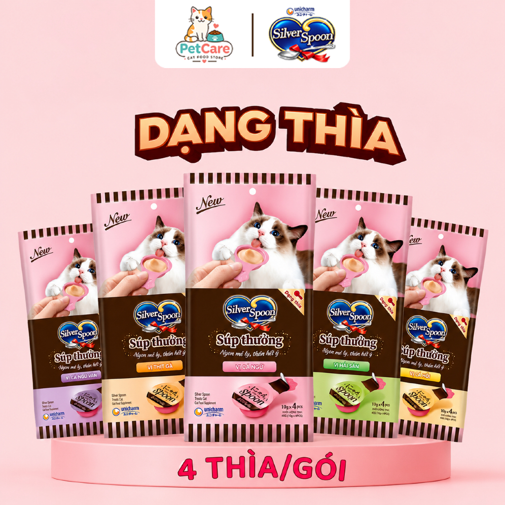 [ Súp Thưởng Dạng Thìa ] Súp thưởng Silver Spoon 10gx4