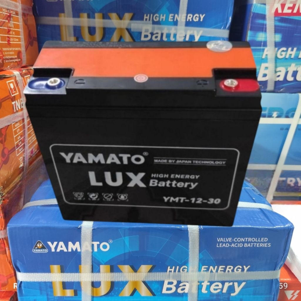 Bộ 4 Bình Ắc Quy Xe Máy Điện Yamato Lux Battery YMT-30 (48V-30AH) Phiên Bản Mới Chịu Nhiệt Rất Cao C