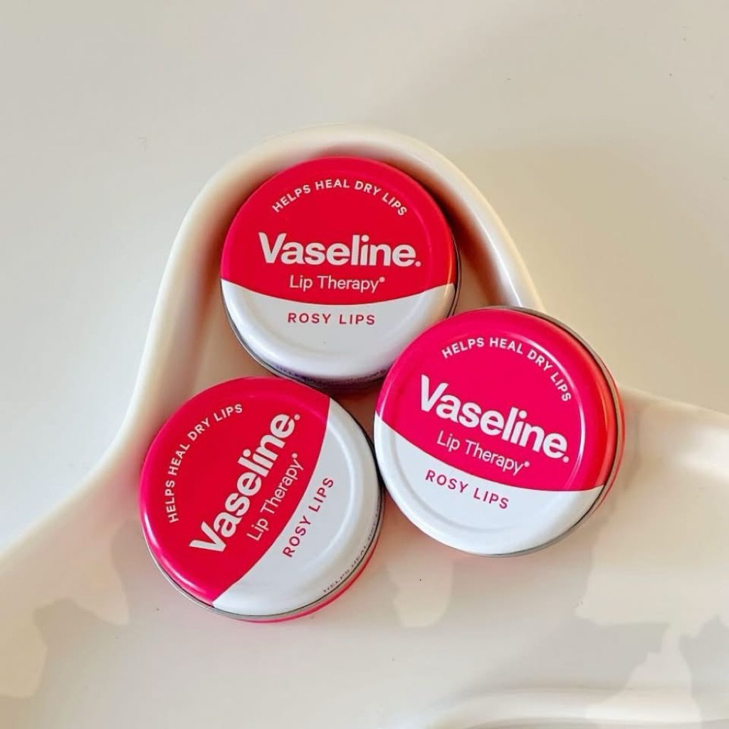 Sáp dưỡng môi Vaseline hộp thiếc màu hồng (Vaseline Lip Therapy Rosy Lips)