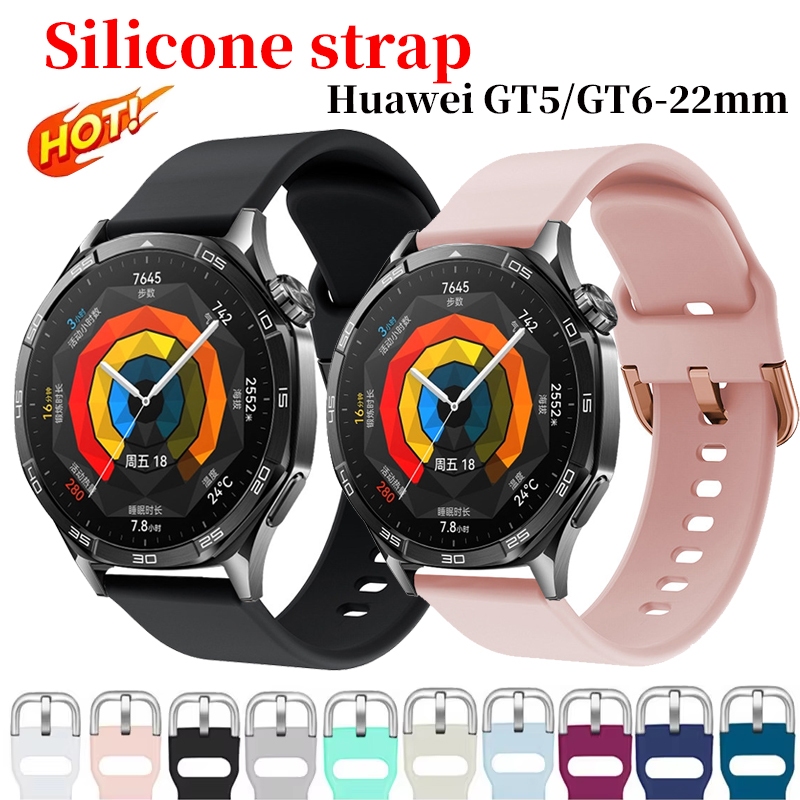 Dây đeo silicone thể thao 22mm Huawei GT6 Pro GT5 Pro 46mm Cho Huawei GT5 GT6 46mm Vòng đeo tay Phụ 