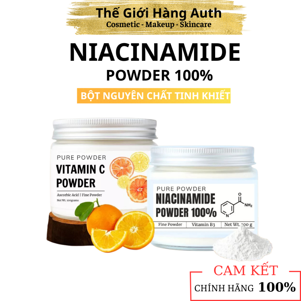 Bột Niacinamide tinh khiết & Bột Vitamin C nguyên chất - Niacinamide Powder & Pure Vitamin C