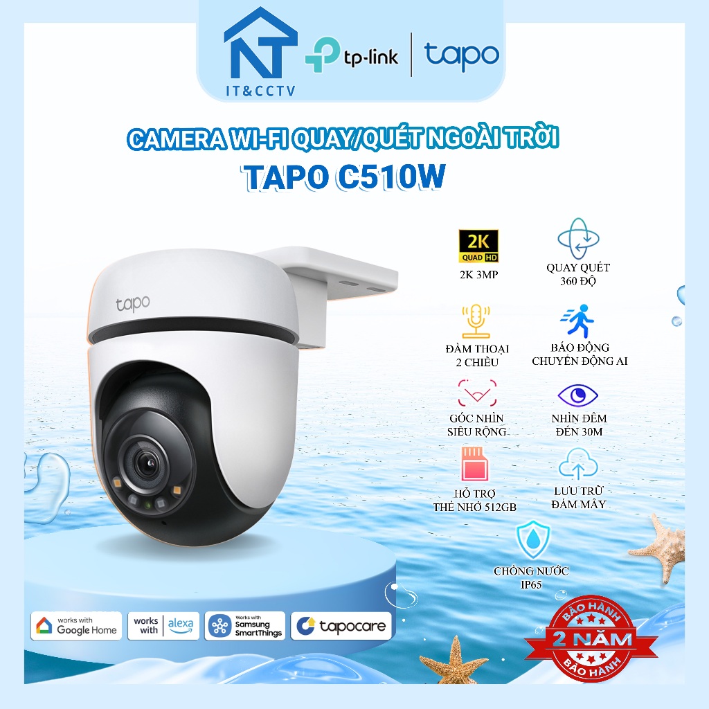 [Chính Hãng] Camera WiFi Ngoài Trời TC40/C510W/C520WS/C530WS/C545D/C560WS 2MP–8MP – Quay Quét Thông 
