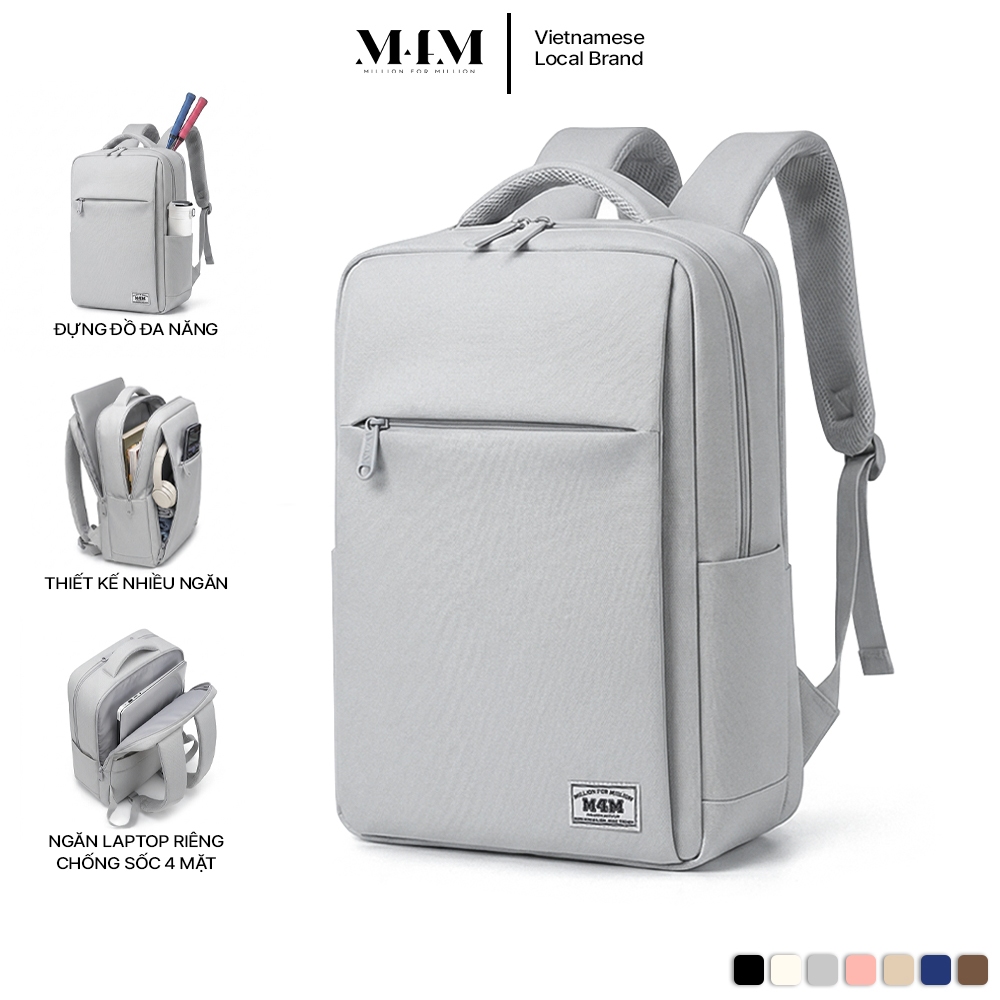 Balo đựng laptop đi học đi làm cao cấp M4M ELITE Backpack BM011 Balo laptop chống sốc nhiều ngăn