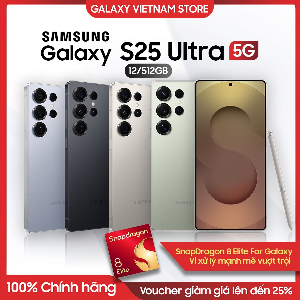 Kich T8 - Điện thoại Samsung Galaxy S25 Ultra 5G 12/512GB - Bảo hành chính hãng