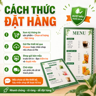 menu nhựa PVC - Chống nước