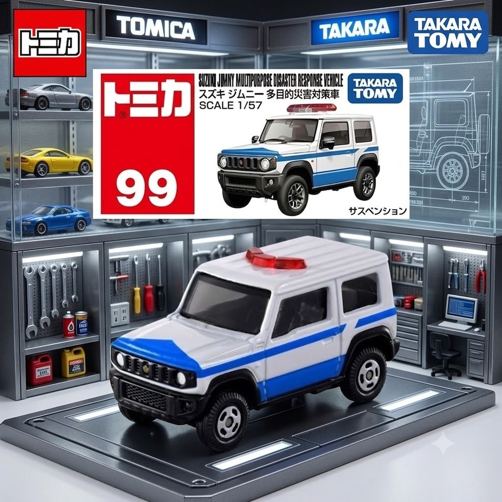 Mô Hình Xe Tomica No.99-11 Suzuki Jimny Patrol Car Chính Hãng