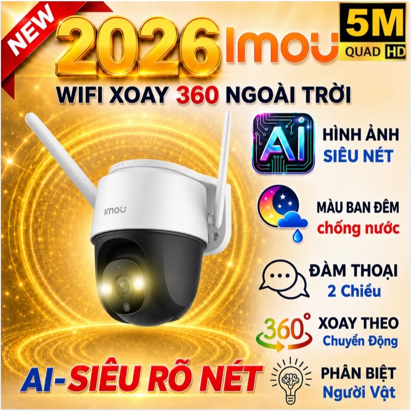 Camera Wifi IMOU Ngoài Trời có màu ban đêm, Xoay 360, CRUISER 2, GS7EP 2MP 4MP S42FP, S41FP S21FP