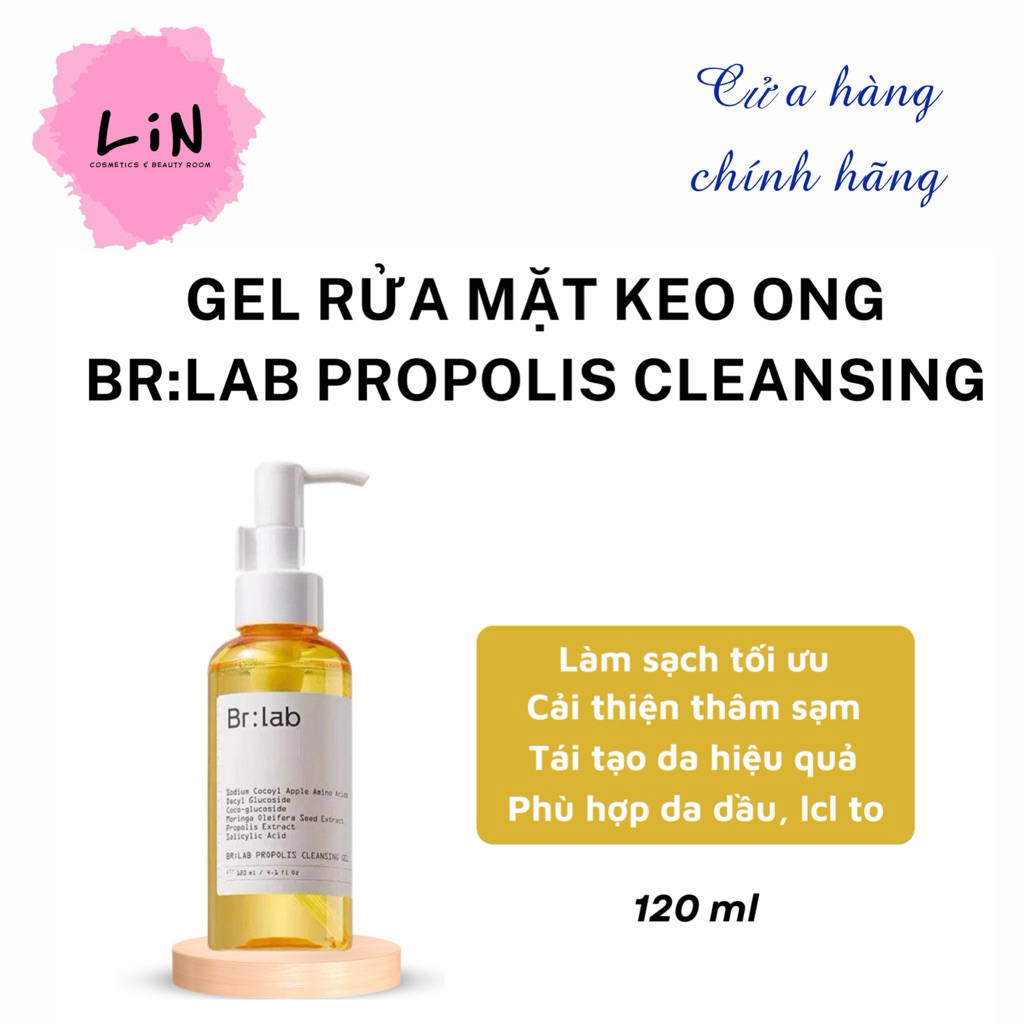 Gel rửa mặt keo ong dịu nhẹ Br:lab Propolis