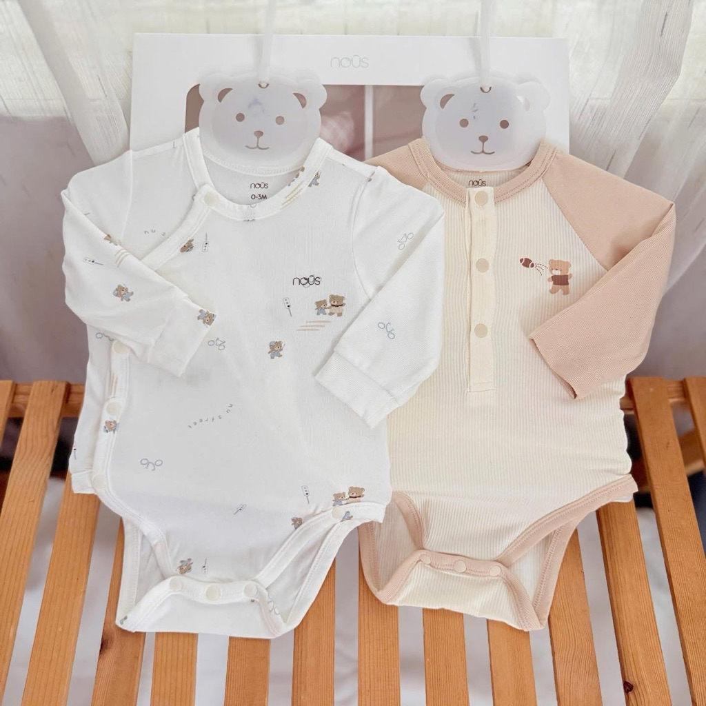 Nous - Set 2 bodysuit dài tay cho bé trai bé gái