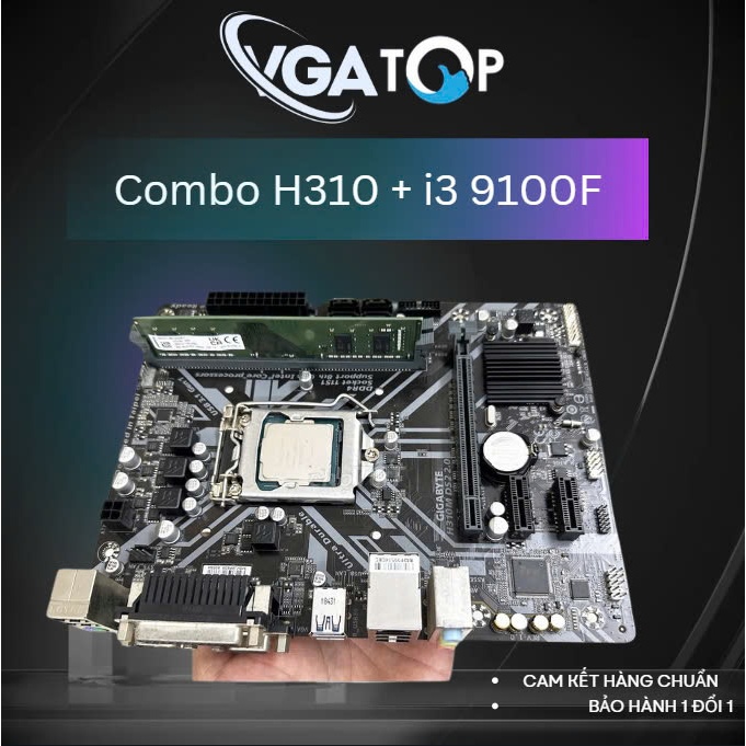 BỘ CB LK H310 I3 9100F I3 8100 RAM 4GB RAM 8GB KÈM FAN CPU