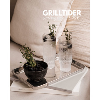 Khay inox 40x30 GRILLTIDER hàng Châu Âu (có sẵn)