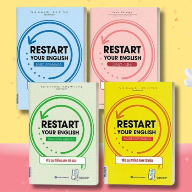 Sách - Restart Your English - Yêu Lại Từ Đầu Tiếng Anh - Traveling Abroad + More Expression + Basic 