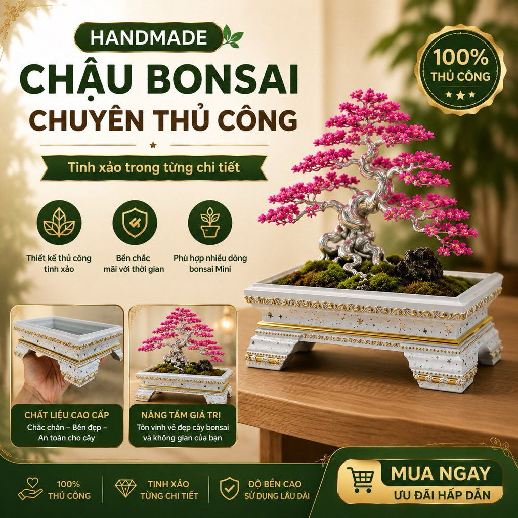 Chậu Nhựa Bonsai Chậu Vàng Làm Bonsai HandMade
