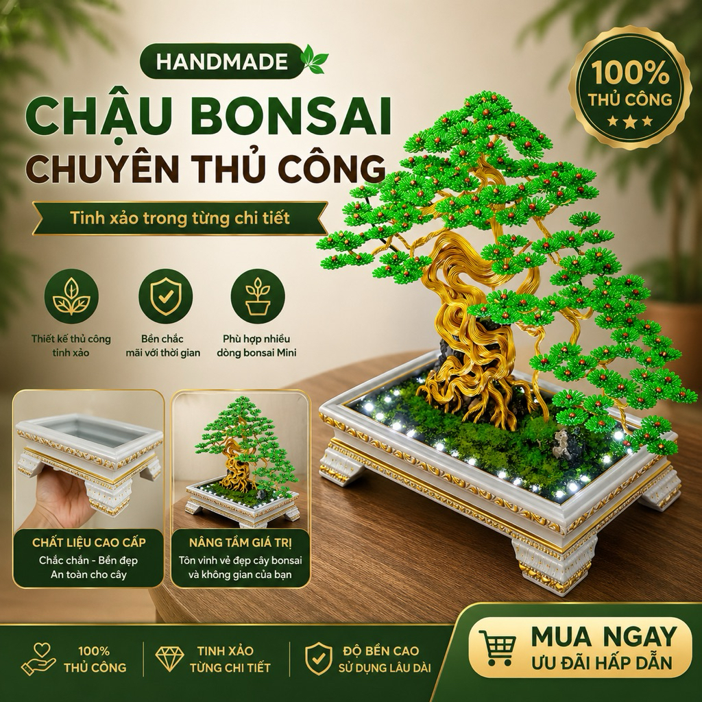Chậu Làm Bonsai HandMade Sang Trọng Chậu Nhựa Bonsai
