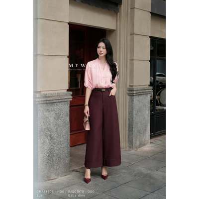 Quần Suông Ống Rộng Nữ MY WAY Công Sở Tôn Dáng Trẻ Trung 1MQ01978