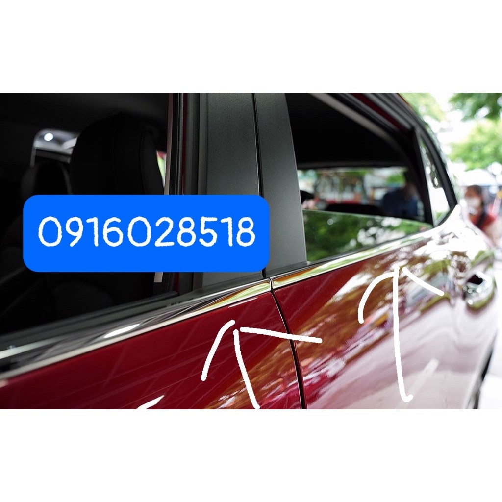Ốp inox chân kính Creta Viền chân kính, Hyundai Creta 2022-2023 2024 2025 2026 Hàng inox cao cấp