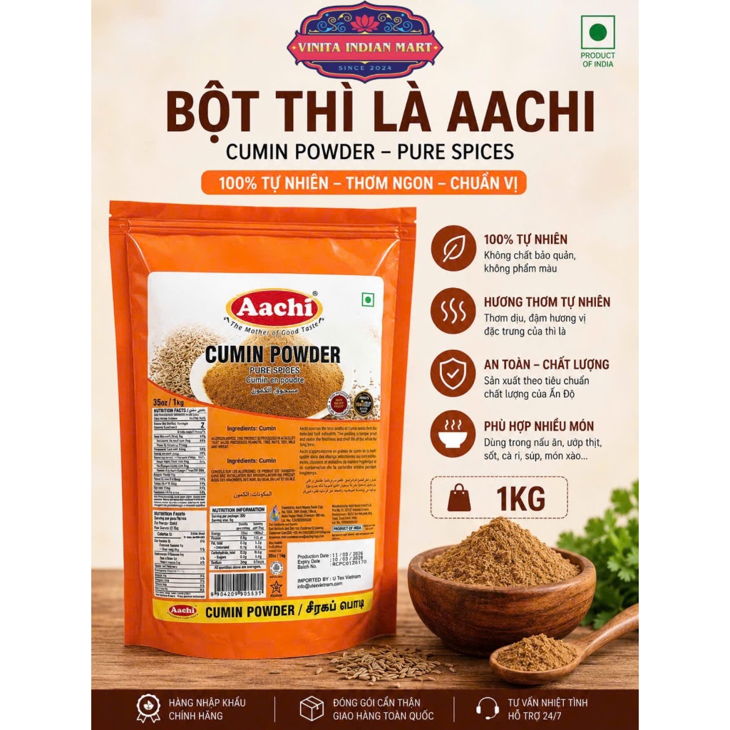Bột Thì Là Cumin Powder 1Kg