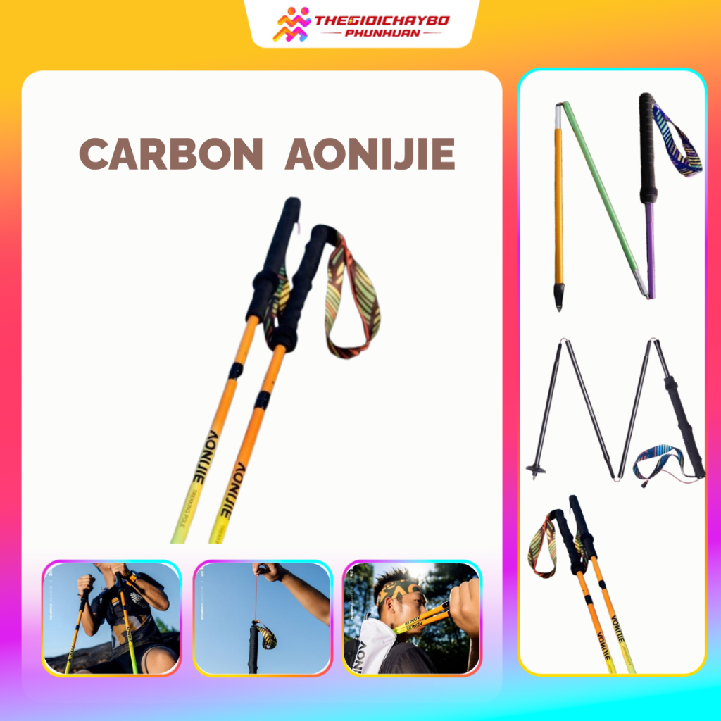 Gậy Chạy Trail Hợp Kim Nhôm Aonijie E4202 - Yellow