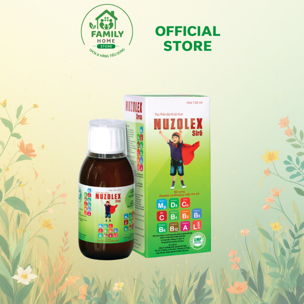 Siro Nuzolex 120ml Bổ Sung Vitamin Khoáng Chất Hỗ Trợ Dinh Dưỡng Cho Trẻ