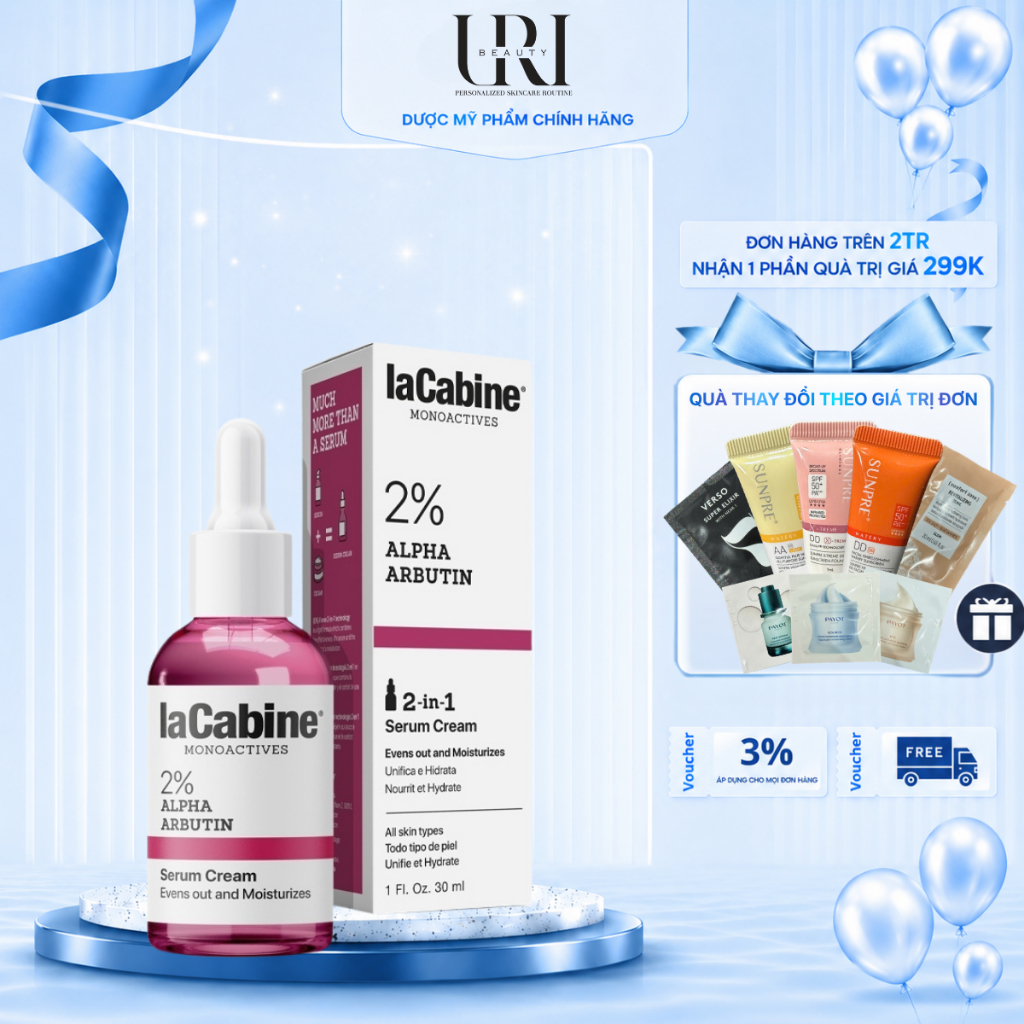 [Công Ty] LACABINE 2% Alpha Arbutin Serum Cream – Kem Serum Dưỡng Da 30ml
