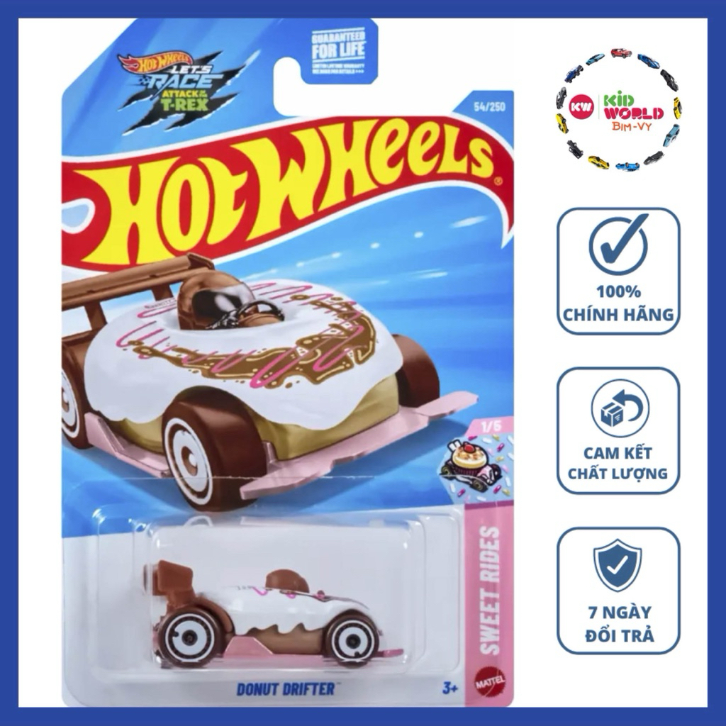 Xe mô hình Hot Wheels basic Bánh kem Donut Drifter JJL31.