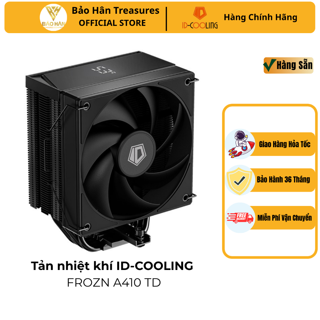 Tản nhiệt khí ID-COOLING FROZN A410 TD Digital ( BLACK) - Hàng Chính Hãng
