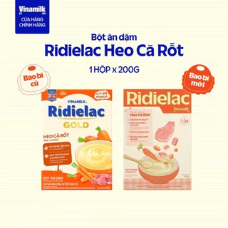 Bột ăn dặm ridielac gold heo cà rốt - hộp giấy 200g.