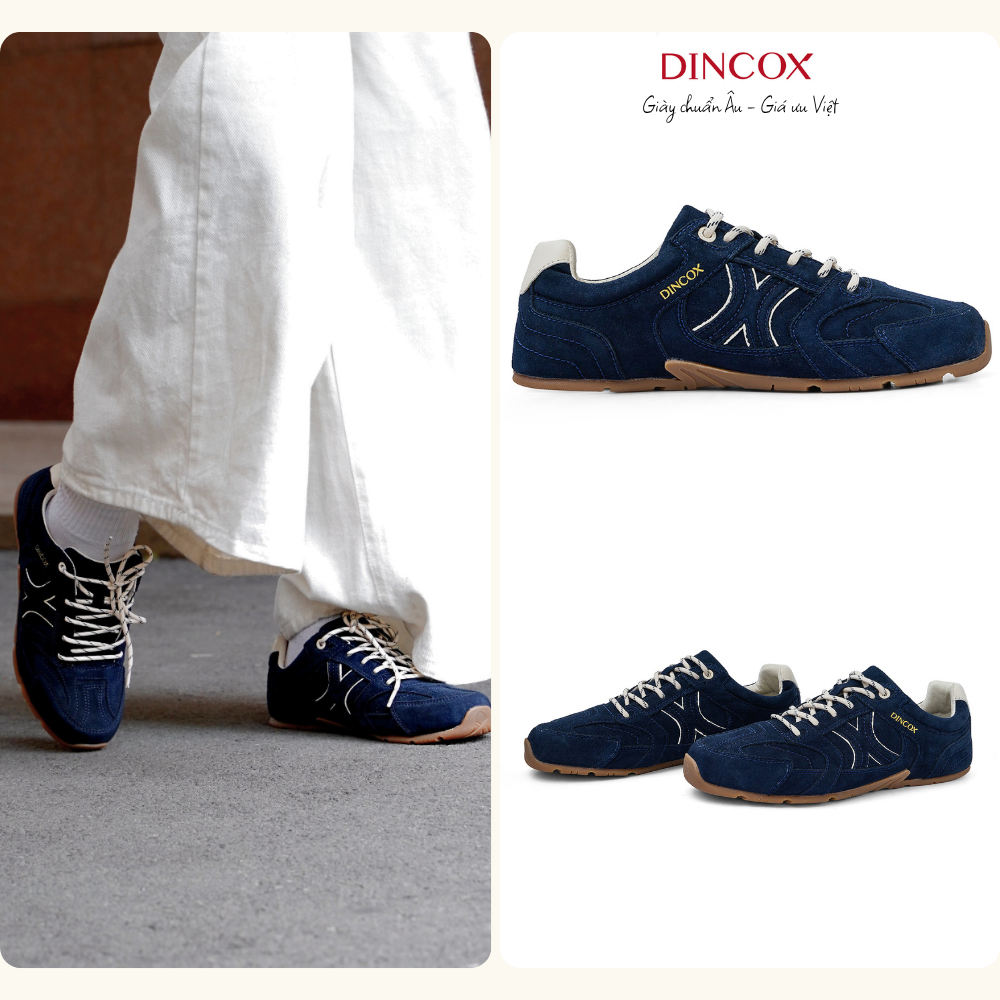 [NEW ARRIVAL] Giày Sneaker Nam Da Suede Cao Cấp Dincox Shoes DC51 DEEP OCEAN