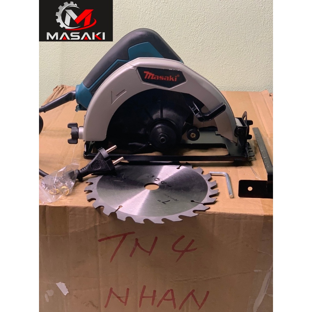 Máy cưa gỗ + Tặng lưỡi cưa 185mm. Máy cưa  đĩa MASAKI HS 7000-185mm với công suất 1200W mạnh mẽ