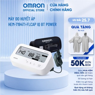 (Dòng mới 2026 - Kèm Adapter) Máy Đo Huyết Áp Bluetooth Phát Hiện Rung Nhĩ OMRON IQ BT Power HEM-7194T1-FLCAP