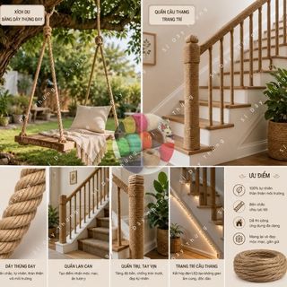 Cuộn 50m, 100m dây thừng 3mm