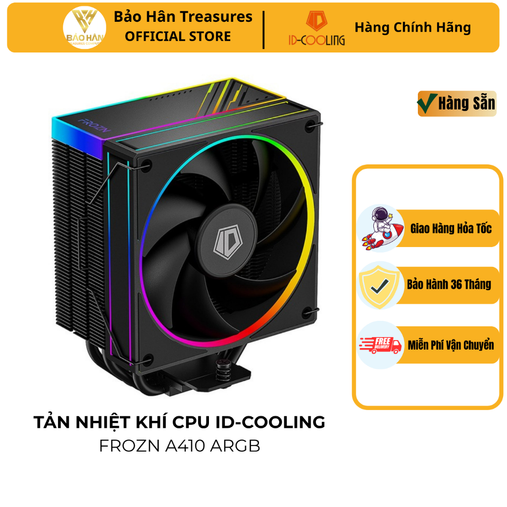 Tản nhiệt khí ID-Cooling FROZN A410 ARGB (Black) - Hàng Chính Hãng