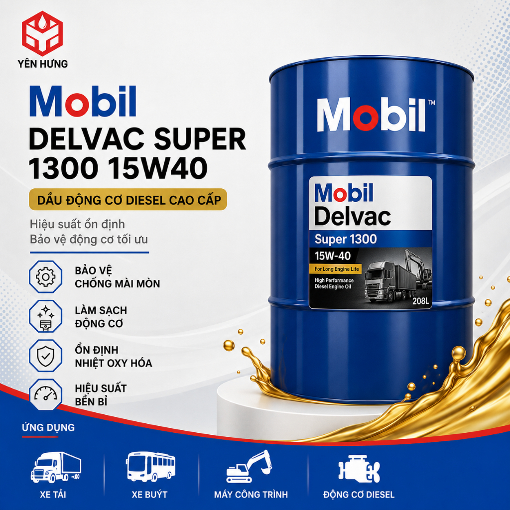 Yên Hưng - MOBIL DELVAC SUPER 1300 15W40 20L