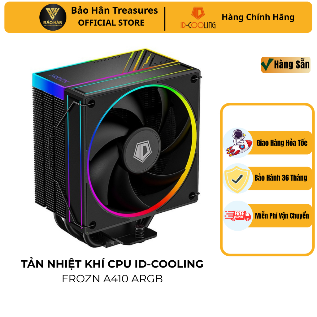 Tản nhiệt khí ID-Cooling FROZN A410 ARGB - Black - Hàng Chính Hãng