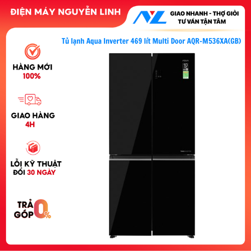 Tủ lạnh Aqua Inverter 469 lít Multi Door AQR-M536XA(GB)