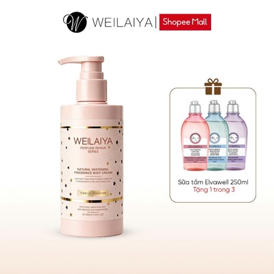 Kem dưỡng thể nâng tông, dưỡng ẩm - WEILAIYA Natural Whitening Fragrance Body Cream 200g