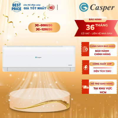 Máy Lạnh Casper Inverter JC-09IU36 | JC-12IU36 – Làm Lạnh Nhanh Turbo, BabyCare, Tiết Kiệm Điện