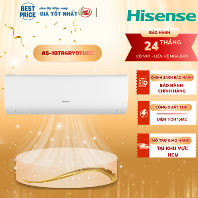 AS-10TR4RYDTU02 Máy lạnh Hisense Inverter 1HP – tiết kiệm điện, vận hành êm ái AS-10TR4RYDTU02