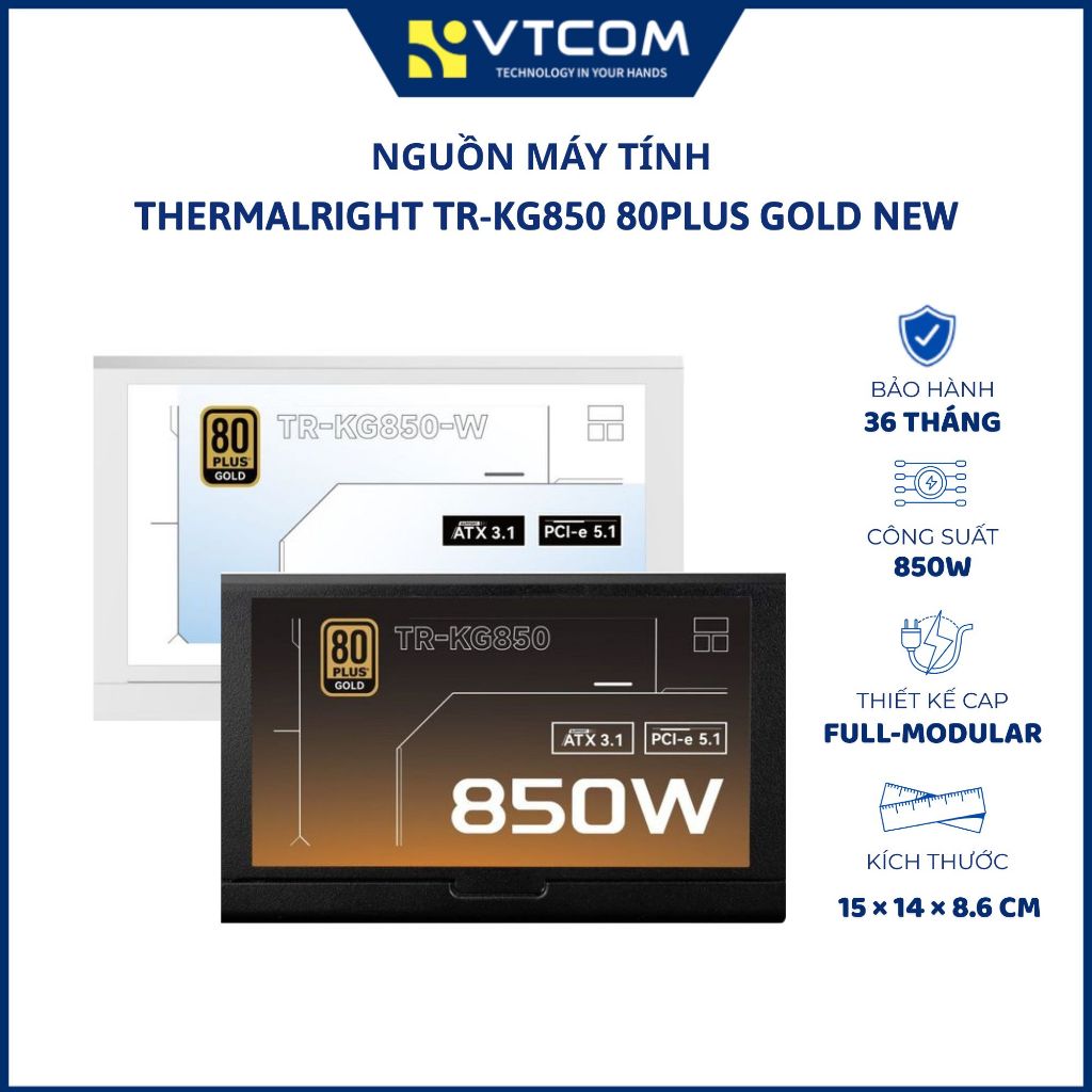 NGUỒN 850W THERMALRIGHT TR-KG850 80PLUS GOLD NEW