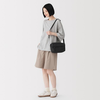[26AW] MUJI Túi Đeo Vai Polyester Tái Chế Có Túi Sau (H17*W28*G6cm)