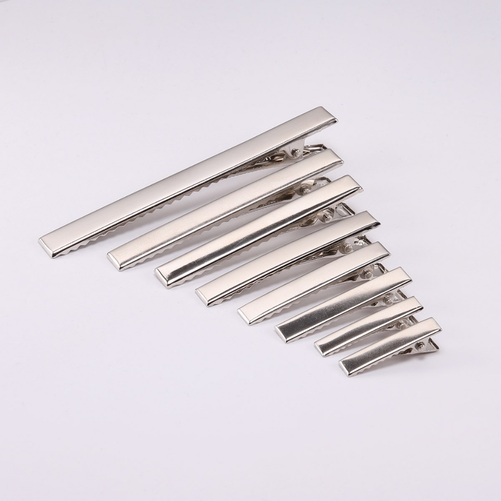20-50Cái Kẹp Tóc Mỏ Vịt 20-98mm Kẹp Tóc Vuông Kim Loại Phụ Kiện Làm Kẹp Tóc Nơ Đồ Cột Tóc DIY
