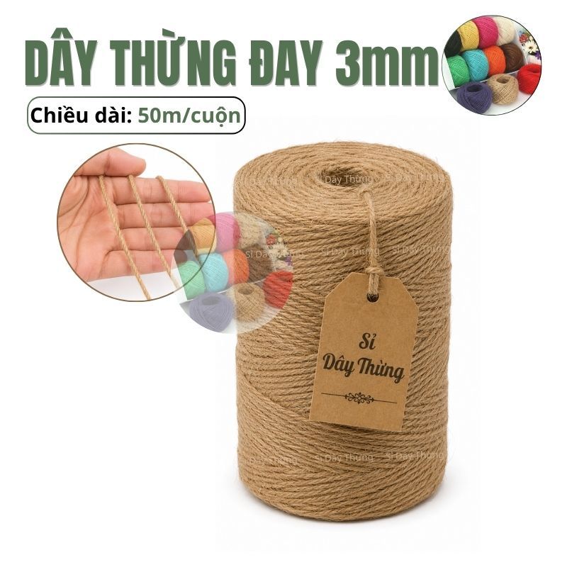Cuộn 50m, 100m dây thừng 3mm