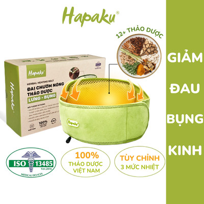 Đai Chườm Bụng Kinh Từ Thảo Dược Hapaku, Giảm Đau Bụng Kinh, Máy Massage Bụng Kinh, Quà Tặng Bạn Gái