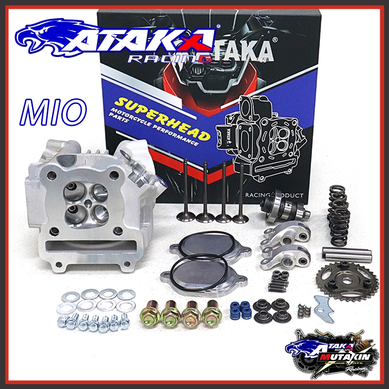 Bộ đầu 4val CNC ATAKA Racing Yamaha 5VV /5TL MIO ,Novo,Mio 115，Mio Sporty 19/22MM